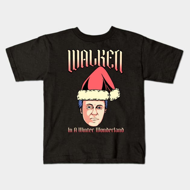 Walken In A Winter Wonderland Christmas Knit Kids T-Shirt by notajellyfan